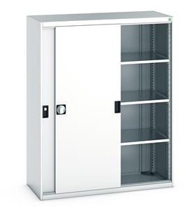Bott Cubio Sliding Solid Door Cupboards with shelves and drawers 1600mm high option available Bott Cubio Cupboard with Sliding Doors 1600H x1300Wx525mmD